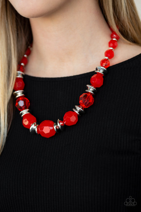 Paparazzi ~ Dine and Dash ~ Red Necklace Set