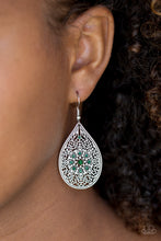 Load image into Gallery viewer, Paparazzi ~ Dinner Party Posh ~ Green Earrings