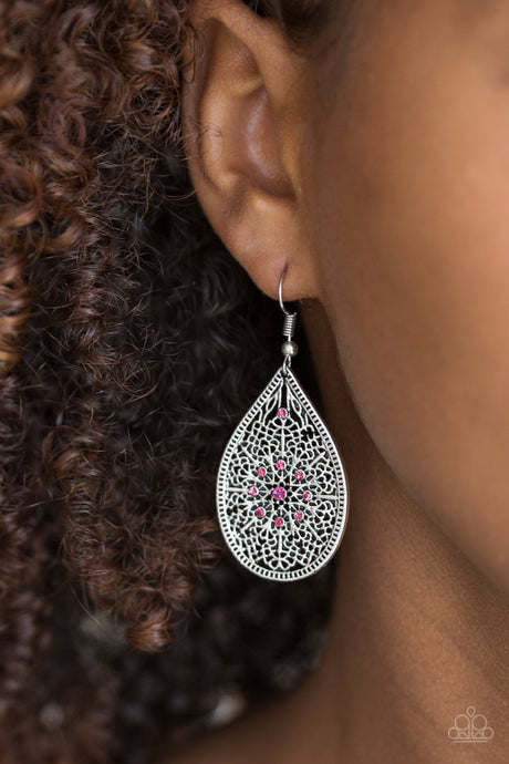 Paparazzi ~ Dinner Party Posh ~ Pink Earrings