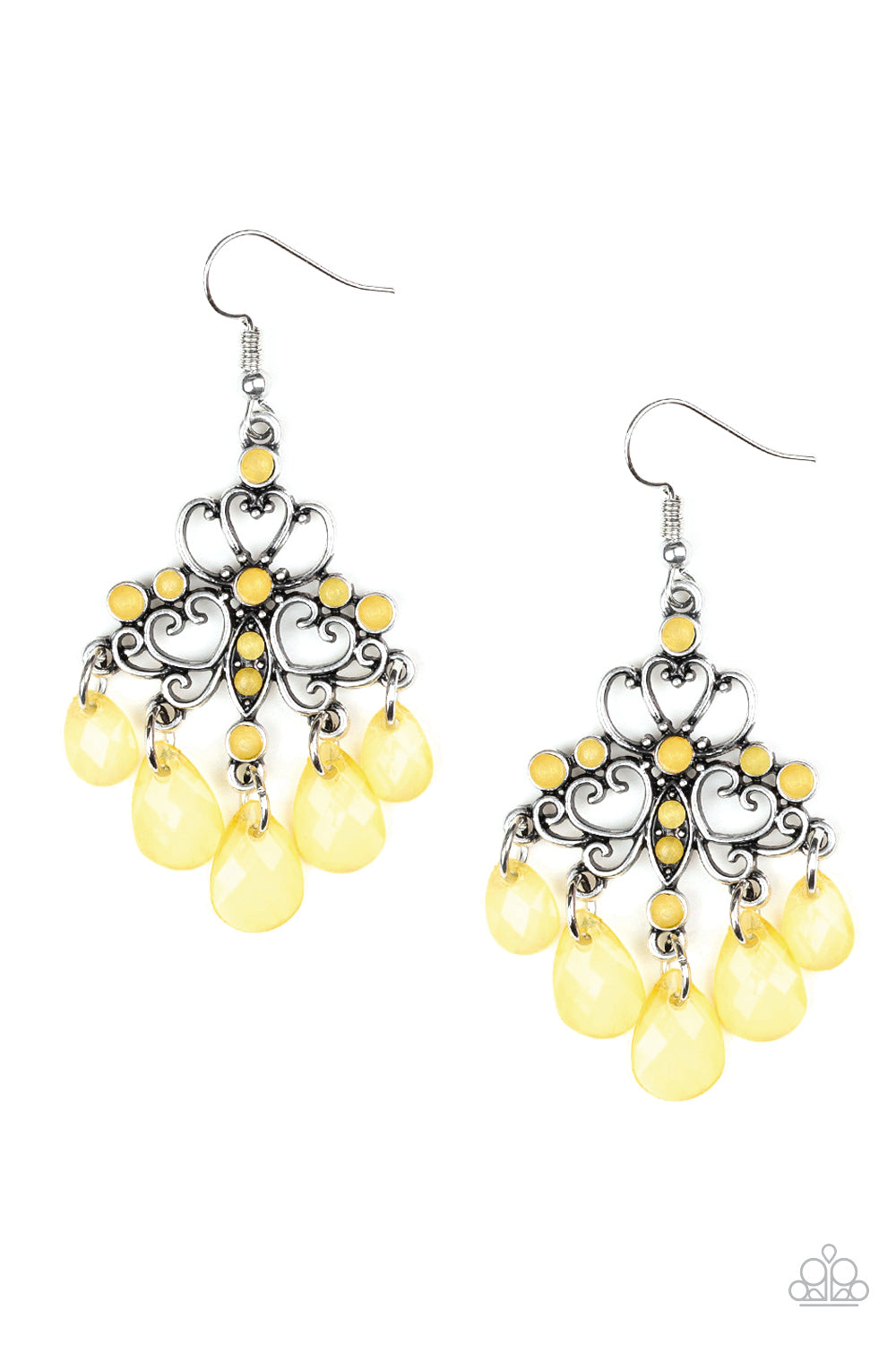 Paparazzi ~ Dip It GLOW ~ Yellow Earrings