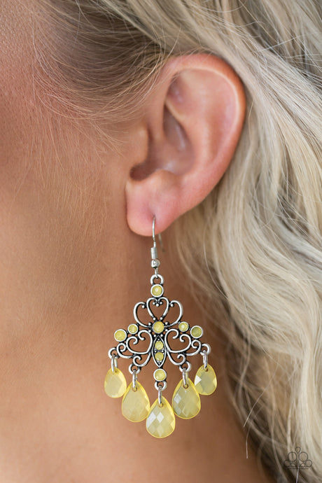 Paparazzi ~ Dip It GLOW ~ Yellow Earrings