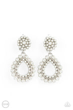 Load image into Gallery viewer, Paparazzi ~ Discerning Droplets ~ White Clip-On Earrings