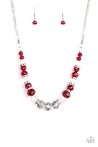 Paparazzi ~ Distracted by Dazzle ~ Red Necklace Set
