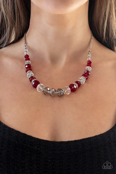 Paparazzi ~ Distracted by Dazzle ~ Red Necklace Set