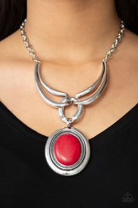 Paparazzi ~ Divide and RULER ~ Red Necklace Set
