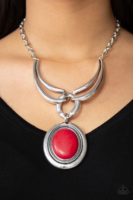 Paparazzi ~ Divide and RULER ~ Red Necklace Set
