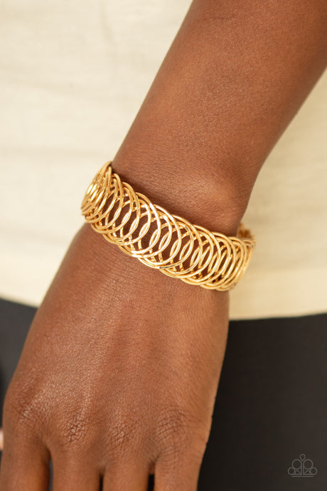Paparazzi ~ Dizzyingly Demure ~ Gold Bracelet