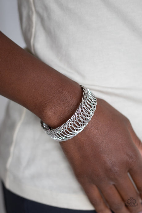 Paparazzi - Dizzyingly Demure - Silver Bracelet
