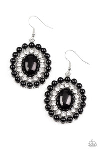 Paparazzi ~ Dolled Up Dazzle ~ Black Earrings (Fashion Fix Exclusive)