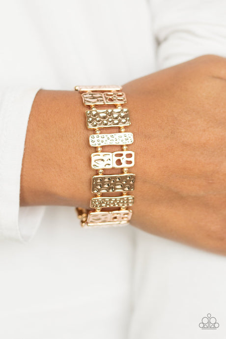 Paparazzi ~ Domino Effect ~ Rose Gold Bracelet