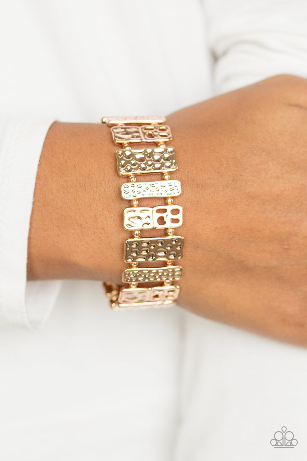 Paparazzi ~ Domino Effect ~ Rose Gold Bracelet