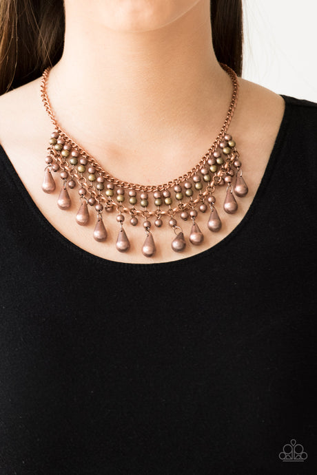 Paparazzi ~ Dont Forget To BOSS! ~ Copper Necklace Set