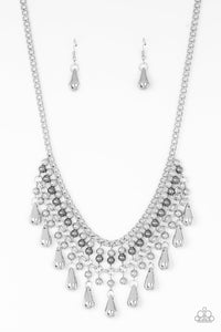 Paparazzi ~ Don't Forget To BOSS! ~ Silver Necklace Set