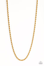 Load image into Gallery viewer, Paparazzi ~ Double Dribble ~  Men&#39;s Gold Urban Necklace
