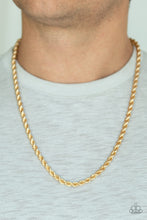 Load image into Gallery viewer, Paparazzi ~ Double Dribble ~  Men&#39;s Gold Urban Necklace