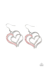 Load image into Gallery viewer, Paparazzi ~ Double the Heartache ~ Pink  Earrings