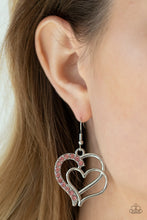 Load image into Gallery viewer, Paparazzi ~ Double the Heartache ~ Pink  Earrings