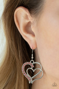 Paparazzi ~ Double the Heartache ~ Pink  Earrings