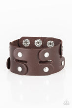 Load image into Gallery viewer, Paparazzi ~ Downright Desperado ~ Men&#39;s Brown Urban  Bracelet with Snap Closure