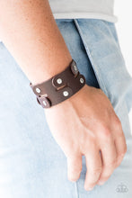 Load image into Gallery viewer, Paparazzi ~ Downright Desperado ~ Men&#39;s Brown Urban  Bracelet with Snap Closure