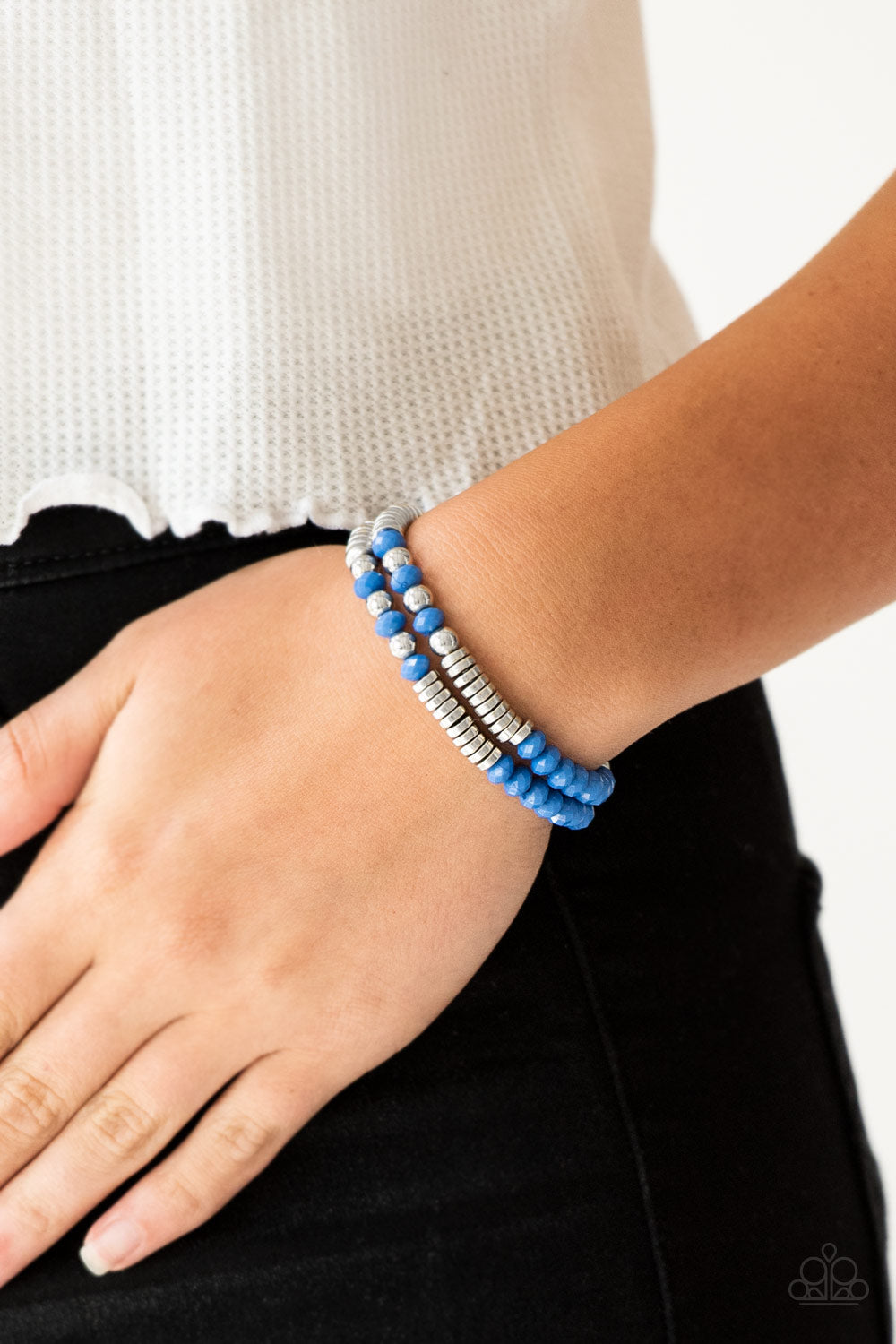 Paparazzi ~ Downright Dressy ~ Blue Bracelet