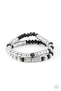 Paparazzi - Downright Dressy - Black Bracelet - Klassy Jewelz Boutique