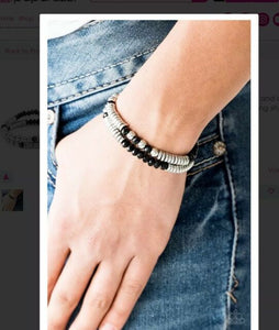 Paparazzi - Downright Dressy - Black Bracelet - Klassy Jewelz Boutique