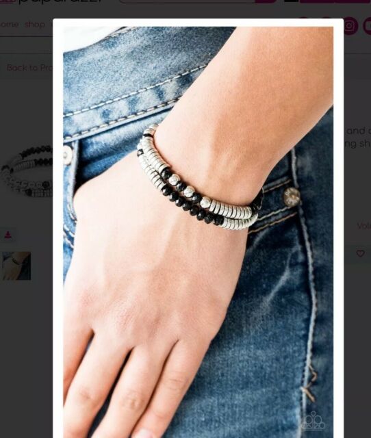 Paparazzi - Downright Dressy - Black Bracelet - Klassy Jewelz Boutique