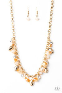 Paparazzi ~ Downstage Dazzle ~ Gold Necklace Set