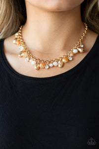 Paparazzi ~ Downstage Dazzle ~ Gold Necklace Set