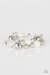 Paparazzi ~ Downtown Dazzle ~ White Pearl Bracelet