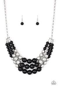 Paparazzi ~ Dream Pop ~ Black and Silver Bead Necklace Set
