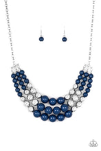 Load image into Gallery viewer, Paparazzi ~ Dream Pop ~ Blue and Silver Bead Necklace Set