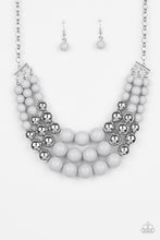 Load image into Gallery viewer, Paparazzi ~ Dream Pop ~ Silver and Grey Bead Necklace Set
