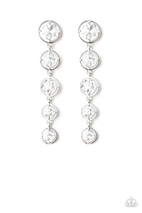 Paparazzi ~ Drippin In Starlight ~ White Post Earrings