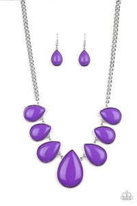 Paparazzi ~ Drop Zone ~ Purple Necklace Set