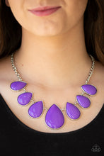 Load image into Gallery viewer, Paparazzi ~ Drop Zone ~ Purple Necklace Set