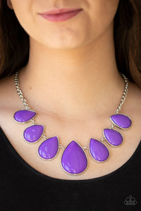 Paparazzi ~ Drop Zone ~ Purple Necklace Set