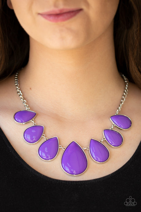 Paparazzi ~ Drop Zone ~ Purple Necklace Set