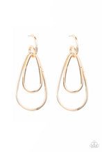 Load image into Gallery viewer, Paparazzi ~ Droppin Drama ~ Gold Hoop Earrings