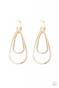 Paparazzi ~ Droppin Drama ~ Gold Hoop Earrings