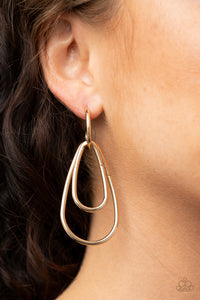 Paparazzi ~ Droppin Drama ~ Gold Hoop Earrings