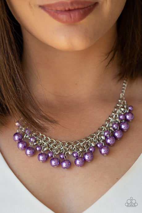 Paparazzi ~ Duchess Dior ~ Purple Pearl Necklace Set