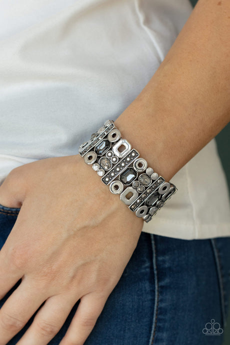 Paparazzi ~ Dynamically Diverse ~ Silver Bracelet