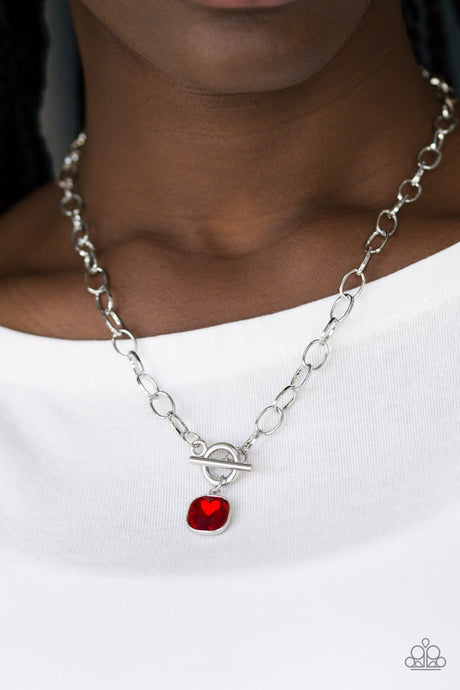 Paparazzi ~ Dynamite Dazzle ~ Red Necklace Set