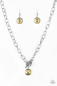 Paparazzi ~ Dynamite Dazzle ~ Yellow Necklace Set