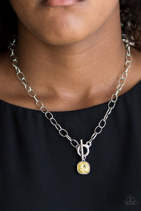 Paparazzi ~ Dynamite Dazzle ~ Yellow Necklace Set