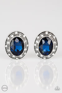 Paparazzi ~ East Side Etiquette ~ Blue Clip-On Earrings