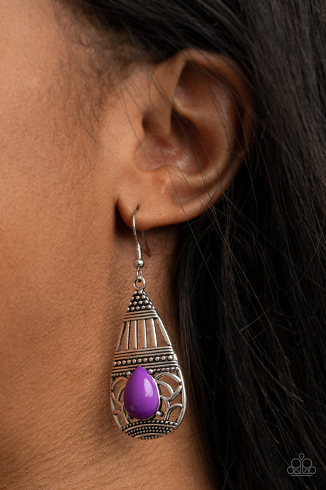 Paparazzi ~ Eastern Essence ~ Purple Earrings