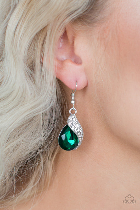 Paparazzi ~ Easy Elegance ~ Green Earrings